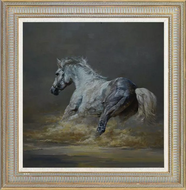 Hand painted Original Oil Painting Animal Portrait horse on canvas 30"x30"