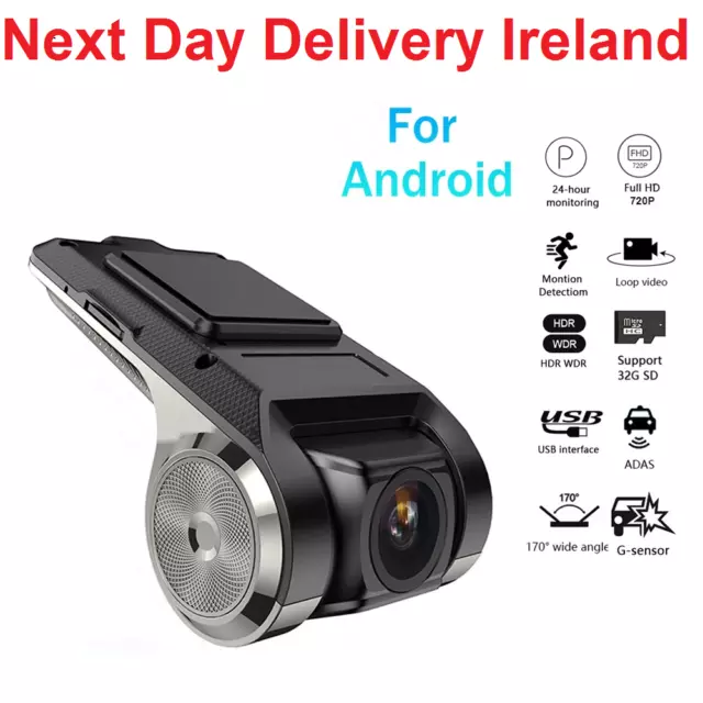 USB Car DVR Camera Dash Cam Video Recorder Night Vision ADAS Android