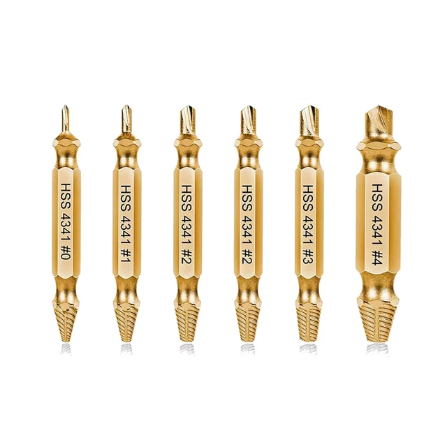 Set Di 6 Estrattori Per Viti Danneggiate E Bulloni Arrugginiti - Kit Di Rimozione Per Riparazioni