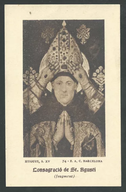 Estampa antigua de San Agustin andachtsbild santino holy card santini