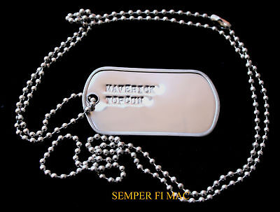 Authentic Custom 1 Dog Tag Chain Mage In Us Marines Necklace Machine Gift Wow