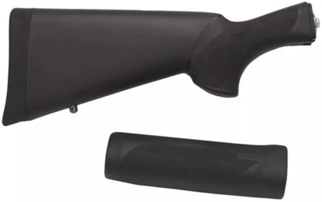 Hogue Over Molded Shotgun Stock/Forend Kit For Remington 870 12GA, Black - 08712