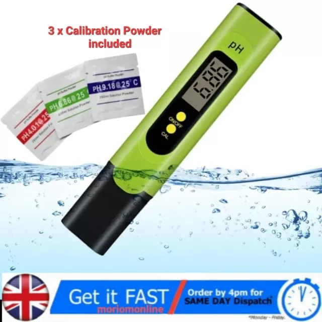 PH Meter LCD Digital Electric Tester Pen Water Hydroponics Test Kit Aquarium