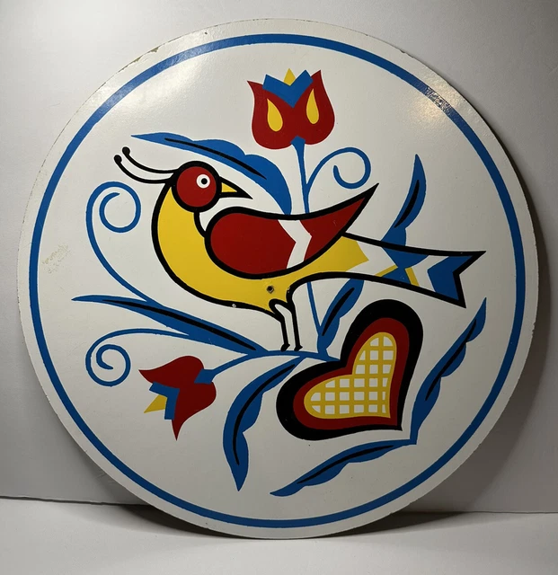 16& PA DUTCH Hex SignGood Luck Bird Of The Pennsylvania Dutch 13.75