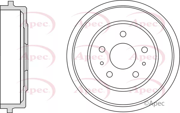 2x Brake Drums (Pair Set) fits FORD FOCUS Mk2 TDCi 1.8D Rear 04 to 12 KKDA Apec