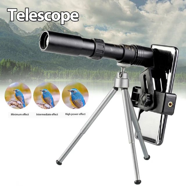 4K Portable 10-300X40mm Super Telephoto Lens Zoom Monocular Telescope Waterproof