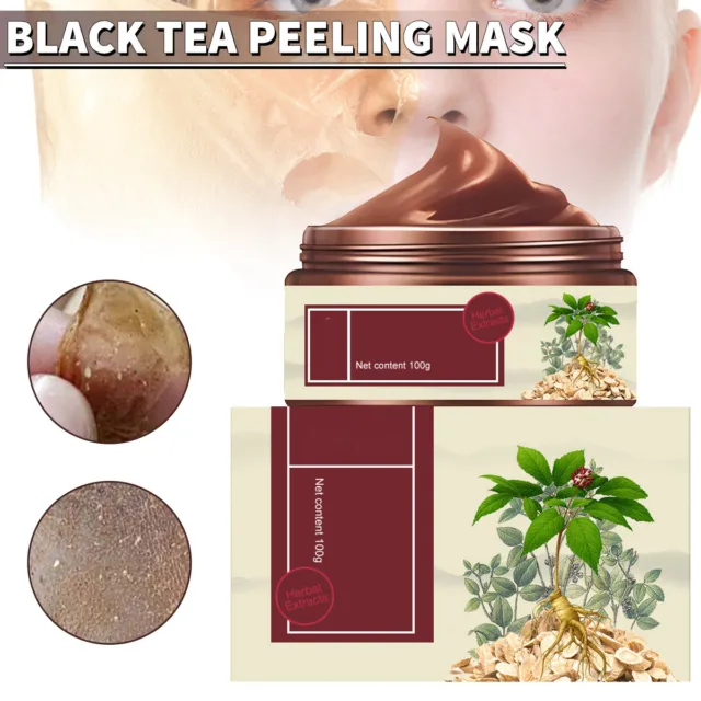 Black Tea Peeling Mask Purifying Peel Off Facial Deep Cleaning Skin F