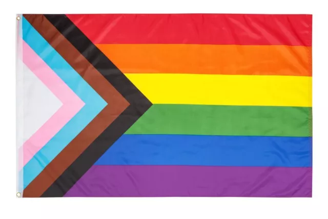 Progress Flagge Pride Regenbogen Fahne Lgbtq Progressfahne 90X150 Flag 2 Ösen