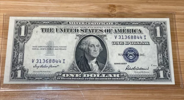 Series 1935 F One Dollar $1 Blue Seal Silver Certificate Note US federal bill