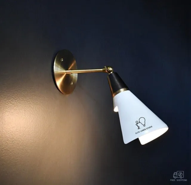 Wall Sconce Mid Century Sconce Raw Brass Light Modern Lamp Sconce