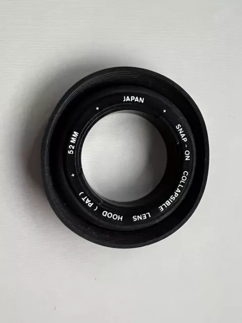 52mm Snap On Collapsible Lens Hood - Made in Japan