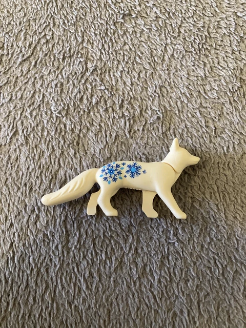 2 Figurines PLAYMOBIL Animaux – Renard Et Chien – Vintage De Collection N5142