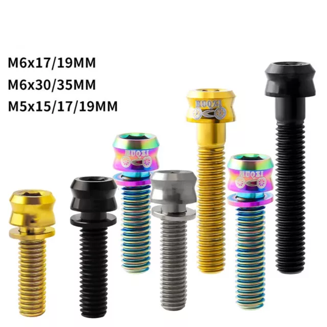 Rust Resistant Titanium Stem Bolts and Headset Cover Screw Set for MTB Bicycle