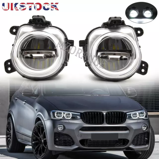 2x LED Front Bumper Fog Light Lamp For BMW X1 F48 X3 F25 X4 F26 X5 F15 X6 F16 UK