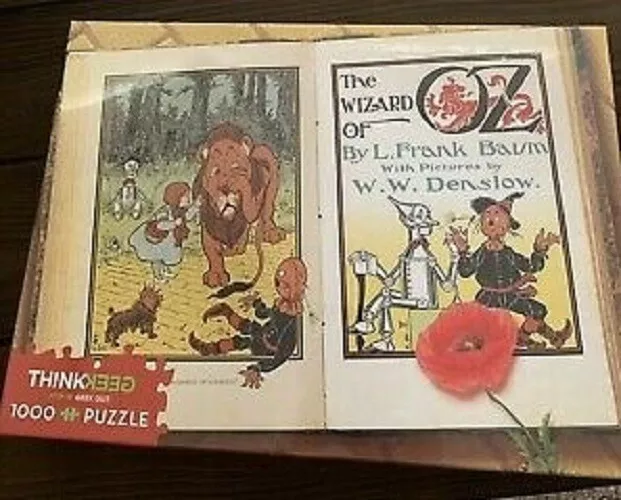 Think Geek Wizard Of Oz Book Novel 1000pc Puzzle W.W. Denslow Art Illustration