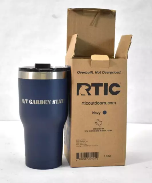 RTIC Insulated Tumbler Stainless Steel Coffee Travel Mug Navy Blue Branded 20oz