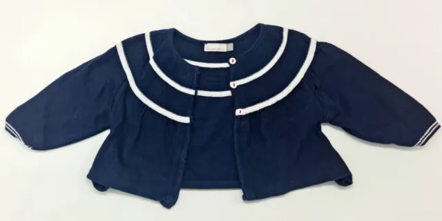 Süße französische Baby Designer Bolero Strick Jacke Catimini Größe 9M 68 74