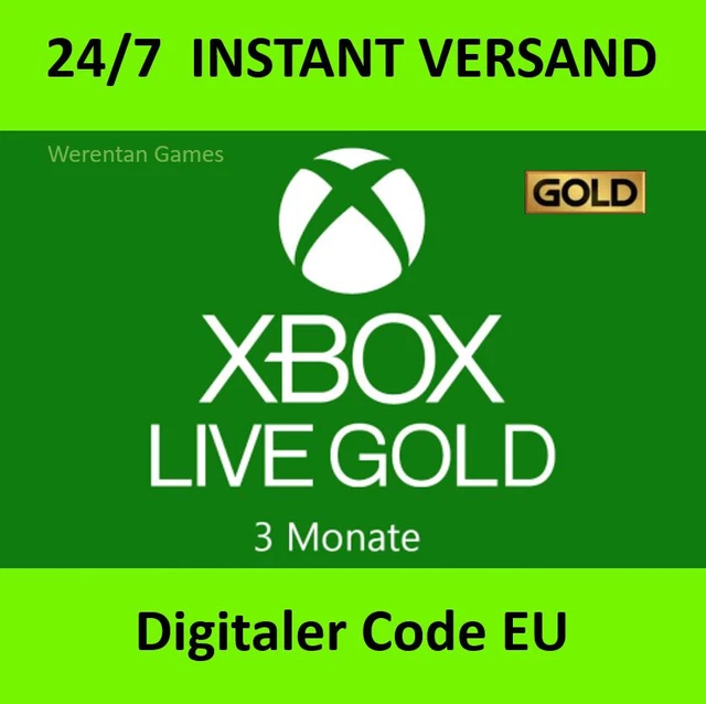 Xbox Game Pass Core - 3 Monate - Xbox Live Gold Mitgliedschaft - KEY EU - Sofort