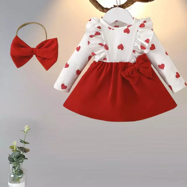 Abito natalizio per bambina, abbigliamento per bambini con copricapo, costume