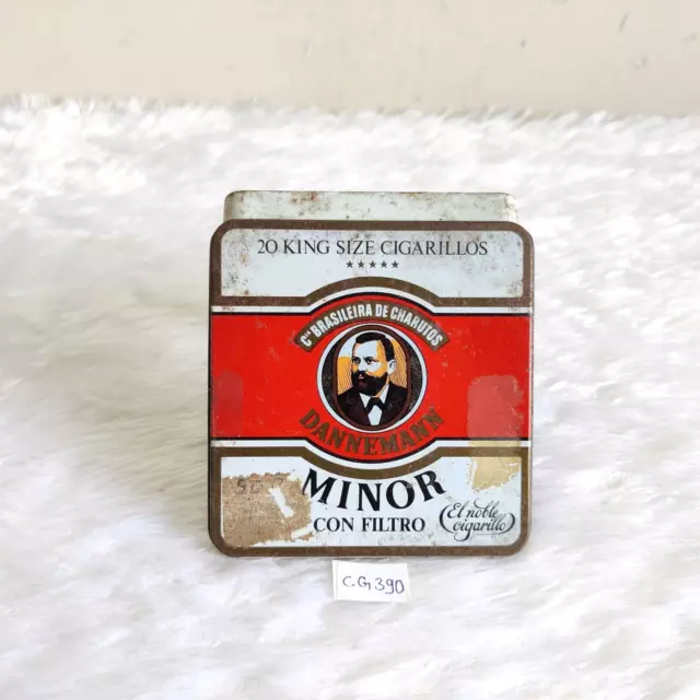 1940s Vintage Cia Brasileira de Charutos Dannemann Cigar Advertising Tin CG390