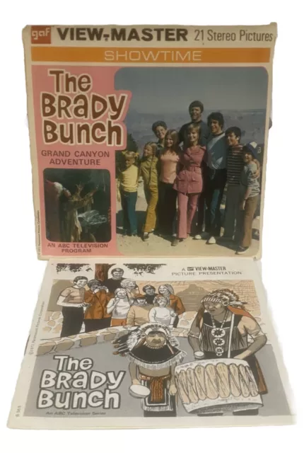 The Brady Bunch View-Master 1971 3 Reel Set & Booklet GAF B 568 Grand Canyon