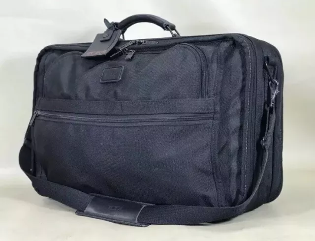 Used Tumi Made In USA Black Ballistic Nylon 21” Carry On Garment Bag Briefcase 2