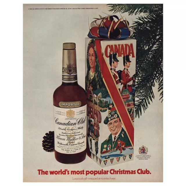 1972 Canadian Club: Most Popular Christmas Club Vintage Print Ad