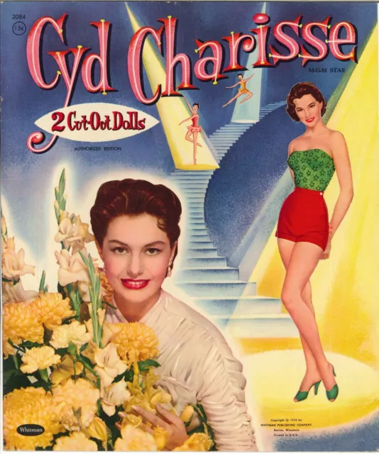 VINTGE 1956 CYD CHARISSE PAPER DOLL ~NICE~ REPRODUCTION~Org SIZE Unct NO.1 SELLR