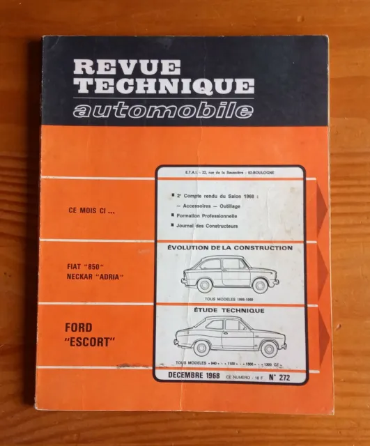 Revue technique automobile - N° 272 : Ford " Escort "