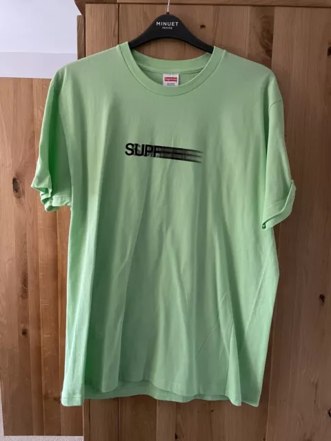 SUPREME MOTION LOGO Tee Pale Green SS16 XL BRAND NEW UNWORN