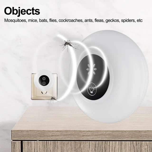 Pest Mouse Repellent Control Ultrasonic Plug In Mice Repeller With Night Light