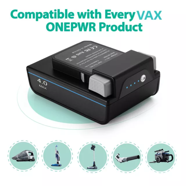 For VAX ONEPWR Lithium Ion Battery 18V 4000mAh  MAX BH25040 BH15030 Cordless UK