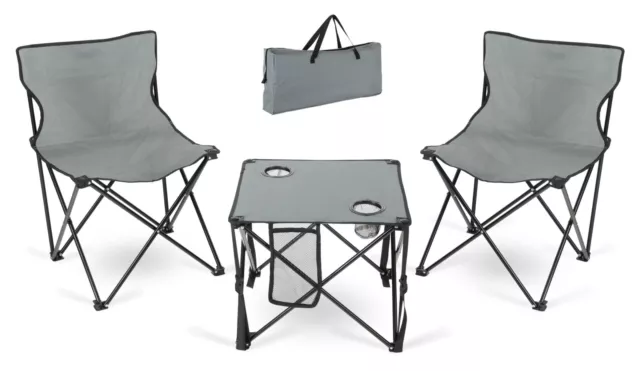 Pack Table Chaise de Camping Ensemble Pliante Siege Pliable Peche Jardin Plage