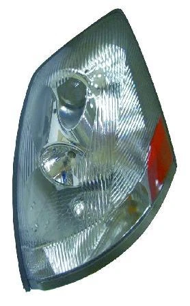 Headlamp 2004 - 2015 Volvo Vnl, Non-Protruding Lenses, Left Side, Chrome Finish.
