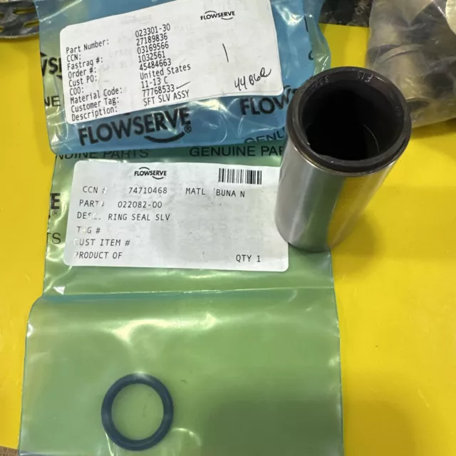 NEW  FLOWSERVE SHAFT SLEEVE 023301-30 W/ 022082-00 Seal original packaging