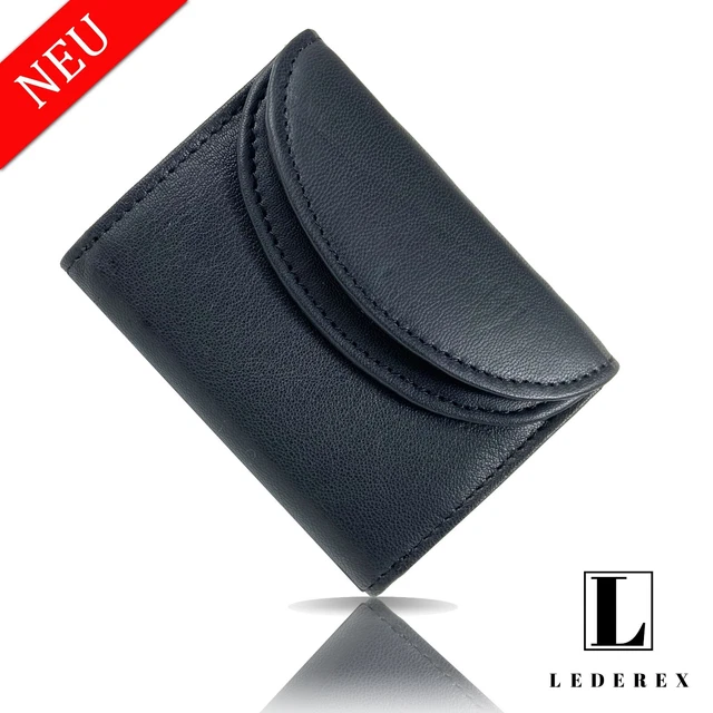 LEOEZYA Mini Geldbörse Damen Mit Schleifen-Design | PU Leder Portemonnaie Mit Münzfach & Kartenfächern | Rosa