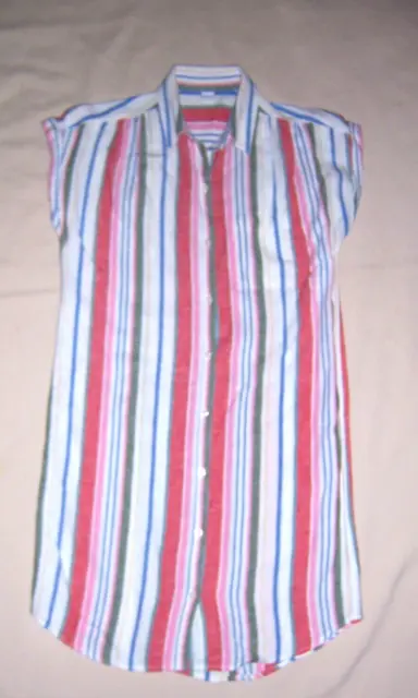 Old Navy Striped Cap Sleeved Women's Size XS Button Front Shirt Dress