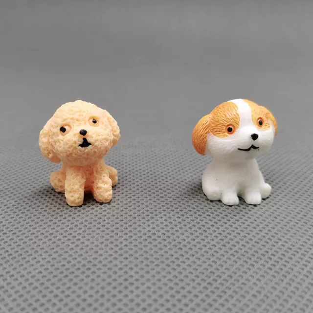 9 pz simulazione mini segugio carlino cane miniatura statuetta modello animale figura ToEL