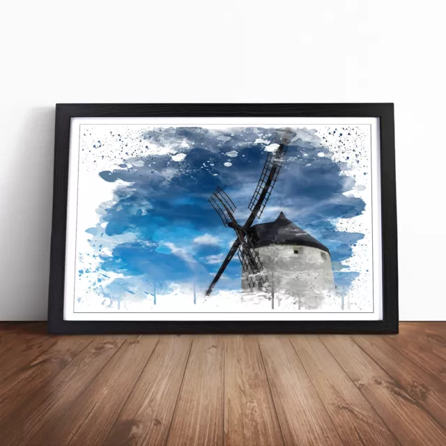 Windmill (2) V3 Wall Art Print Framed Canvas Picture Poster Home Decor