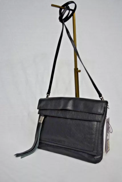 NWT Kooba Julia Black Leather Crossbody/Shoulder Bag. Can Be Carried As A Clutch