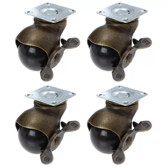 4 Pcs Rotating Casters with Brake Ball Castors Office Chair