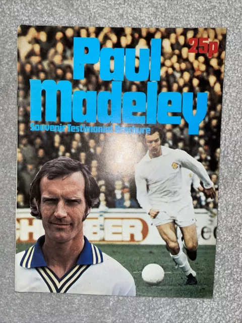 Paul Madeley Souvenir Testimonial Brochure Leeds United