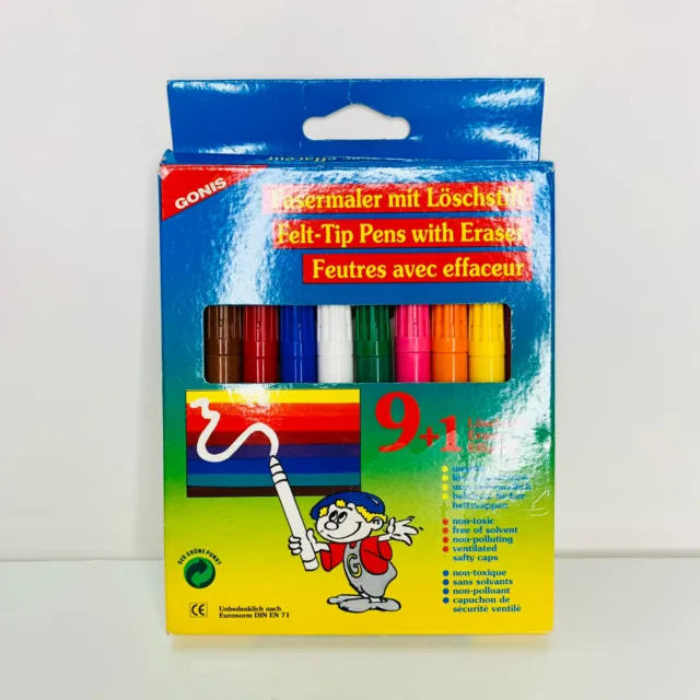 Vintage GONIS German Magic Felt Pens - Color Changing Markers 10 In Pack #510