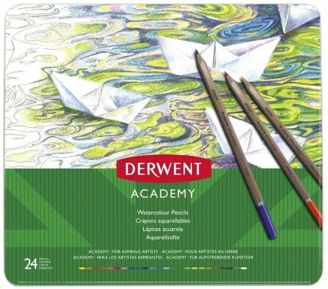 Derwent Academy Tin of 24 - Watercolour Pencils 2301942