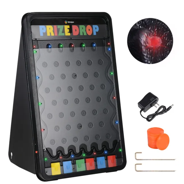 30x19" Prize Drop Fortune Board Family Party LED Light Kid Disk Game Live Stream