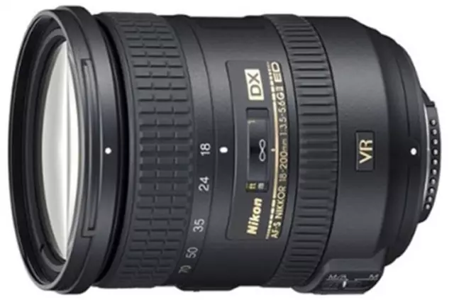 Nikon AF-S 18-200mm f/3.5-5.6G DX ED VR II Photography Camera Lens