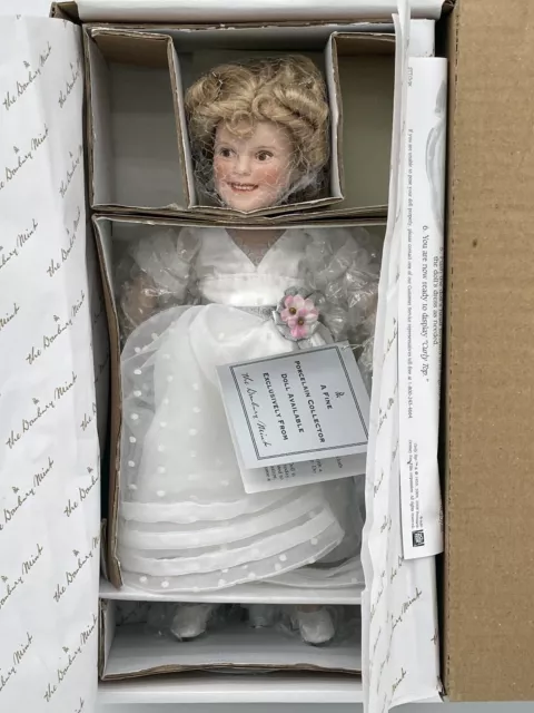 Curly Top Shirley Temple Porcelain Doll Movie Classics Danbury Mint New In Box!!