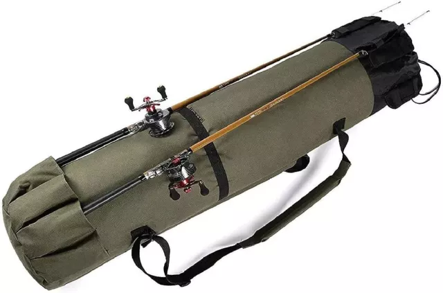 Multi-Function Fly Fishing Rod Travel Case Rod and Reel Organizer