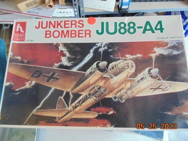 Hobby Craft Junkers JU88-A4 Bomber Airplane model kit.