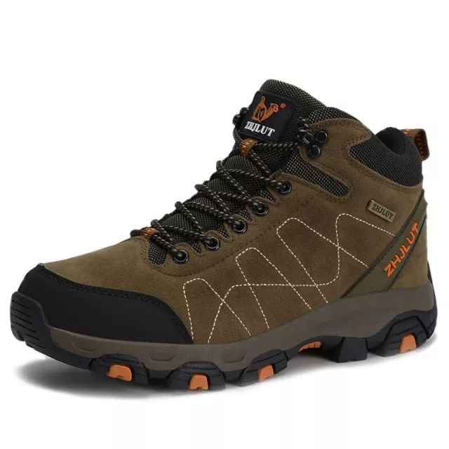 Men's High Top Hiking Shoes Suede Outdoor Hunting Climbing Trail Trekking Boots